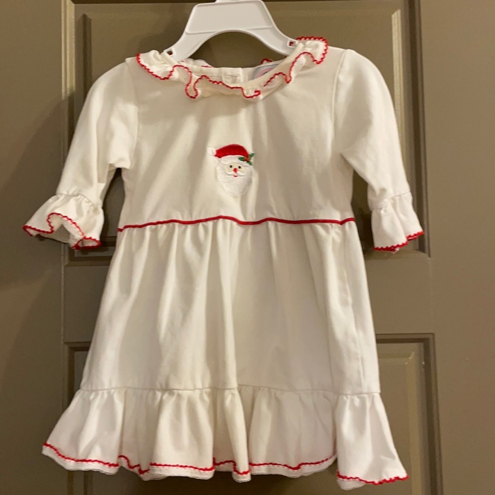 Girls Santa shirt dress | size 6m